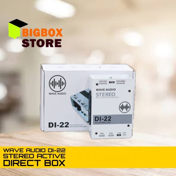 Wave Audio DI22 / DI 22 / DI-22 Aktif Stereo Direct Box - DI BOX
