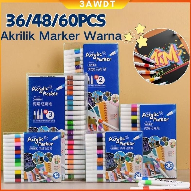 

Sp - Spidol Acrylic Pen Akrilik Marker Warna Cepat Kering Tahan Air Menggambar Kreativitas Seni Kasi Anak Diy Painting Spidol Pastel Pulpen/ Spidol Acrylic Painter