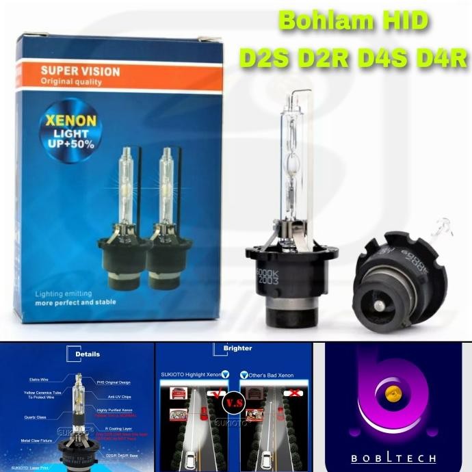 READY STOK BOBLTECH Lampu Mobil Supervision Bohlam HID D2S D2R D4S D4R 1Pc