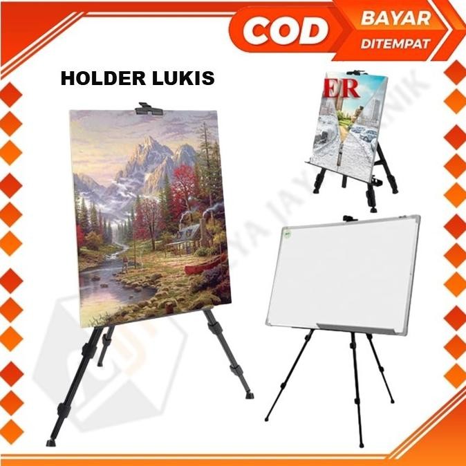 

Stand Holder Easel Besi Tripod Papan Lukisan Standing Frame Foto Easel