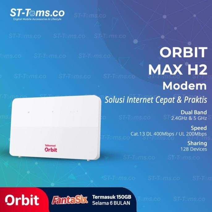 Telkomsel Orbit Max H1 Huawei B628 Modem Wifi 3G/4G Free 150GB