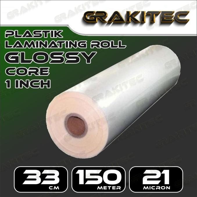 

NEW PLASTIK LAMINATING ROLL 33CM X 150M X 21/30MIC DOFF / GLOSSY