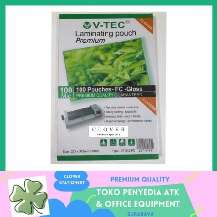 

NEW V-TEC PLASTIK LAMINATING FOLIO A3 100 MIC