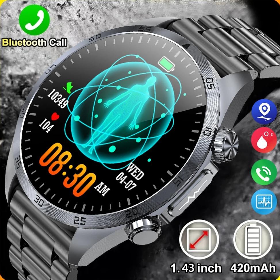 24 NEW BLOOD GLUCOSE ECG+PPG (OPTIONAL ECG BAND) SMARTWATCH MEN WOMEN HEALTH MONITORING BLUETOOTH CA