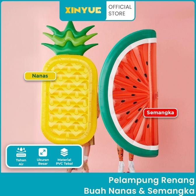 Pelampung renang matras bentuk buah semangka dan nanas -Xinyue