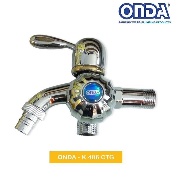 Kran Cabang Onda Ukuran 1/2". Keran Air Untuk Mesin Cuci Dan Shower