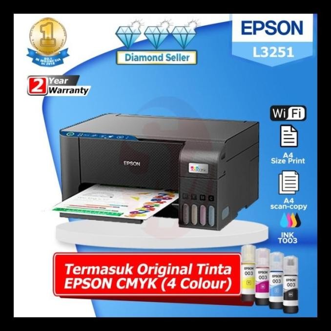 Official Printer Epson L3251 Inktank Print Scan Copy Wireless Official Goodies.Stuff