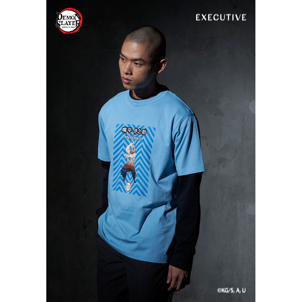 Demon Slayer Executive Inosuke T-Shirt Lt. Blue