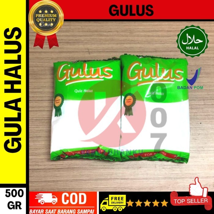 

Gula Halus Gulus 500 gram / Gula Donat Dingin Tepung / Dextrose