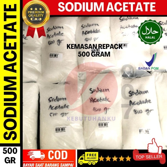 

Sodium Acetate 500 gram / Natrium Asetat / Garam Natrium