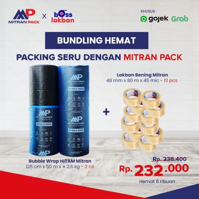 

TERMURAH - Bundling Hemat! Packing Seru dengan Bubble Wrap dan Lakban Mitran Pack