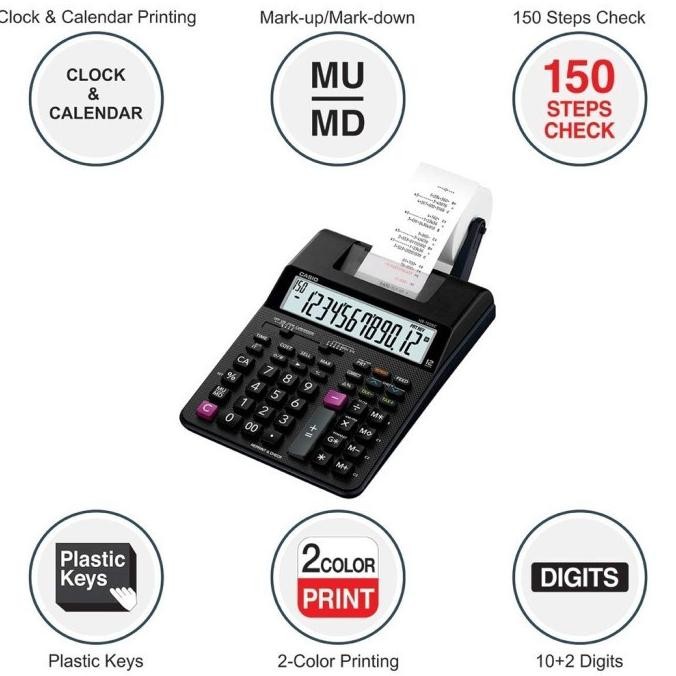 

Kalkulator Printing Kasir Casio Hr-100Rc Mini Print Calculator 100 Rc