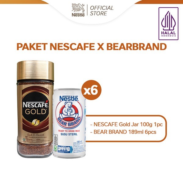 

Paket Nescafe Gold X Bear Brand