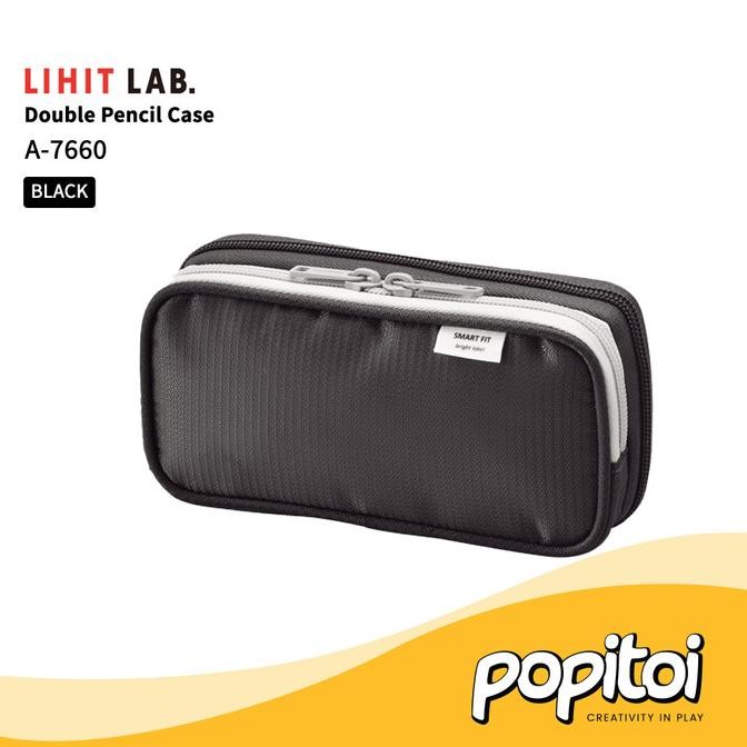 

TERBARU - Lihit Lab A-7660 Double Pencil Case Small Tempat Kotak Pensil Mini