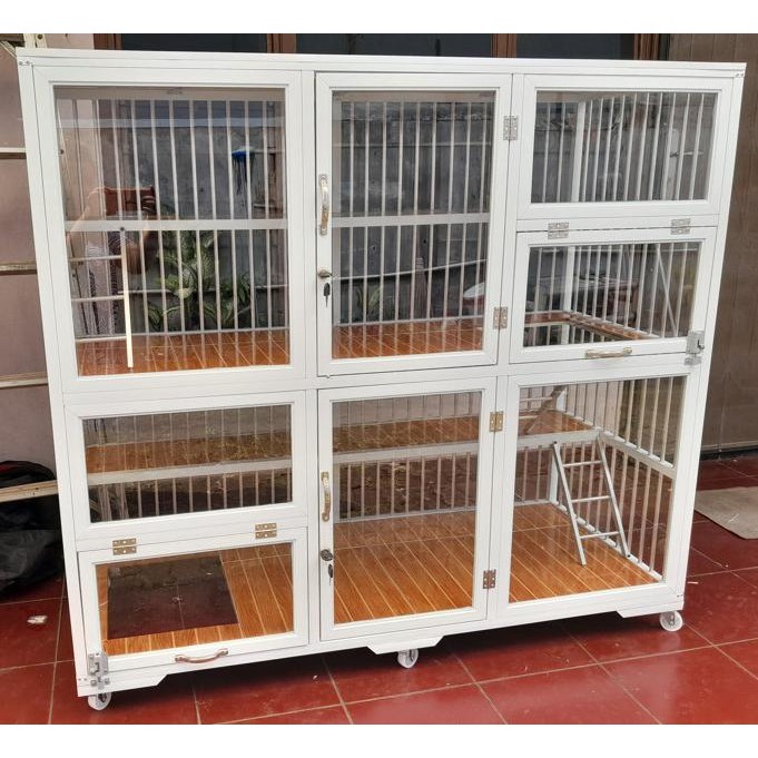 KANDANG KUCING ALUMUNIUM 2 PINTU JUMBO