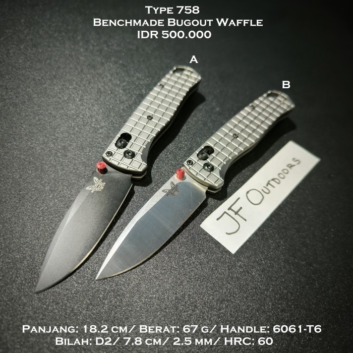 SALE Pisau EDC Unboxing Outdoor Benchmade Bugout Waffle Grip