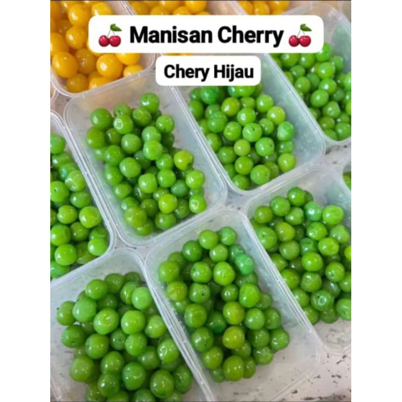 

Manisan Cherry (cherry merah, hijau, kuning) 500gr