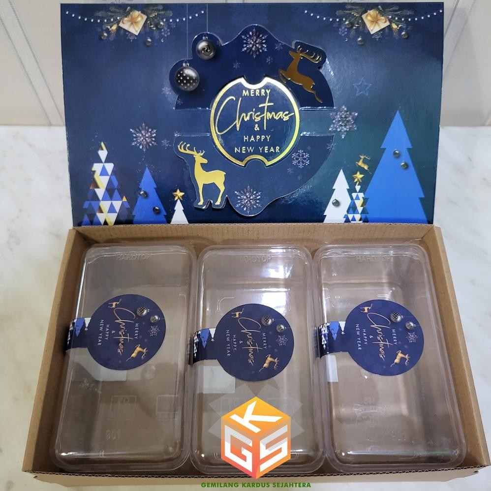 

10Pcs Dus Natal Box Hampers Natal Kue Kering Ukuran Toples 350Gr