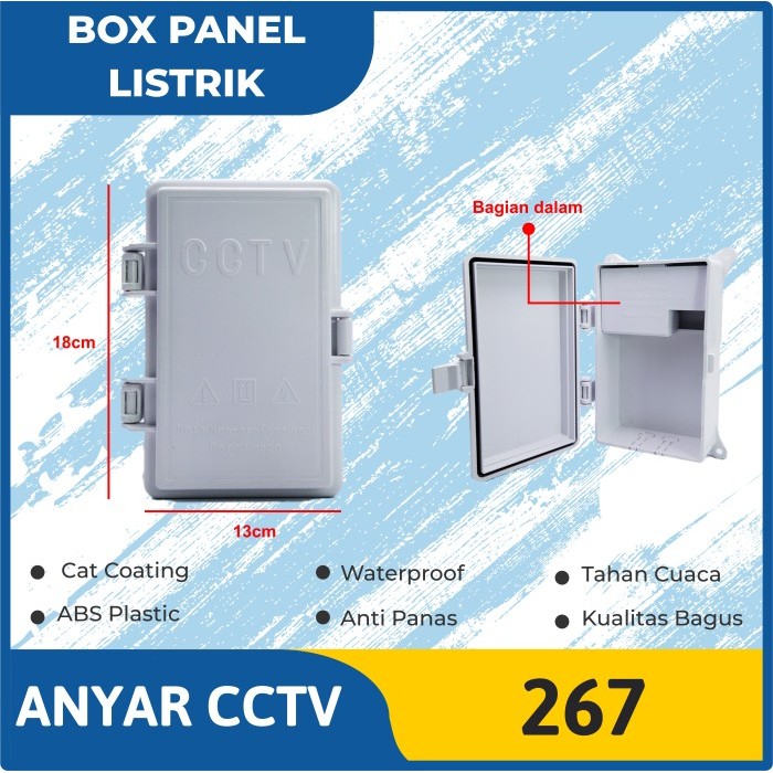 CUCI GUDANG Box Panel Listrik Outdoor 267 Waterproof ( 13.5 x 8.7 x 5 )