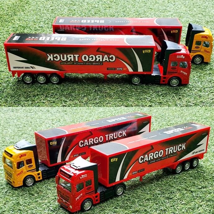 Diecast Alloy Truck Miniatur Diecast Truk Kontainer Box