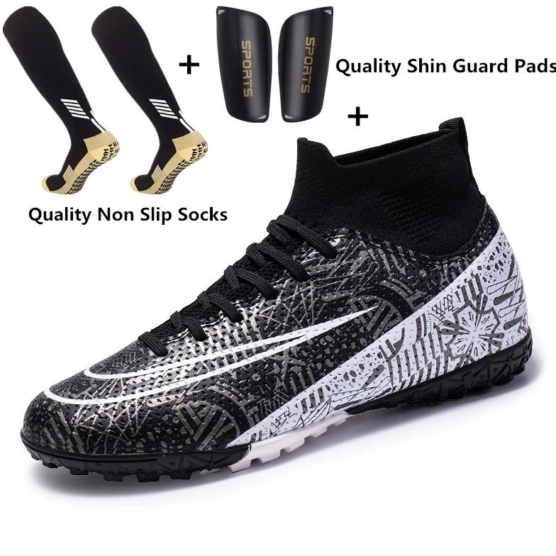 quality football shoes kids boys soccer cleats for men football field boots futsal shoes football sn