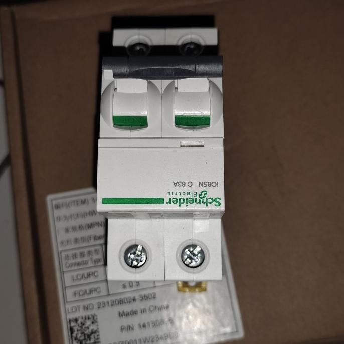 MCB 2 PHASE IC60N 6KA SCHNEIDER 2 POLE 2P - 2 AMPERE S.D 63 AMPERE ORI-63A 1111T