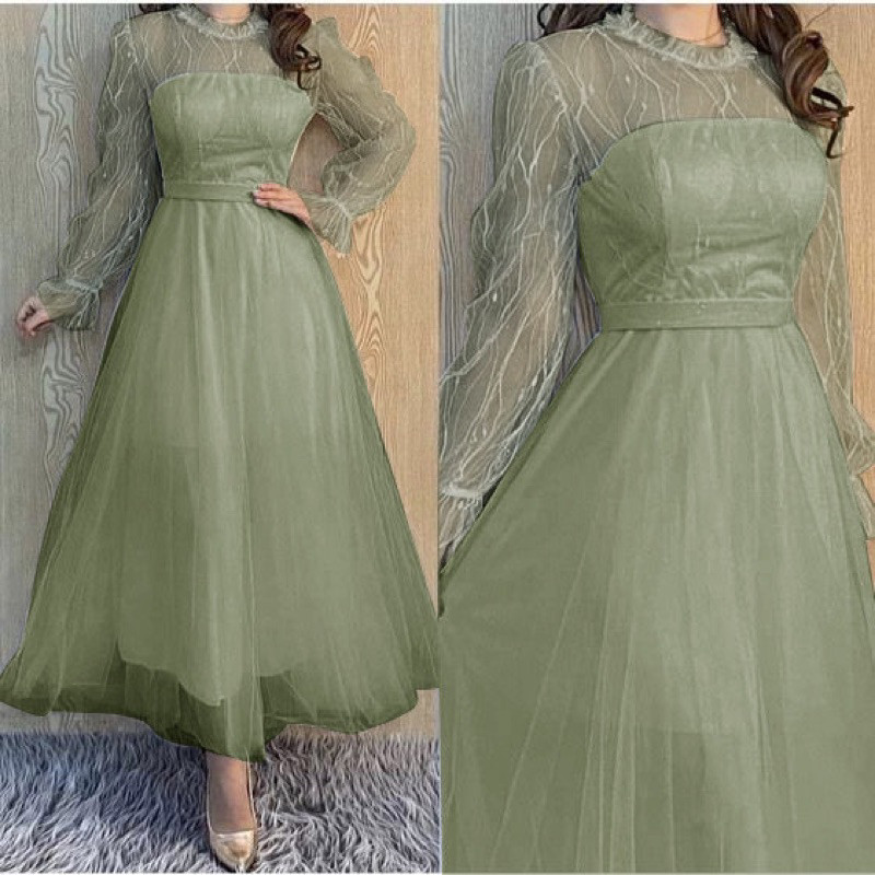 Dress Natal Model Terbaru 2024 Dres Gereja Mewah  Ibu Keren Tahun Baru Baju Natalan Wanita Korean St