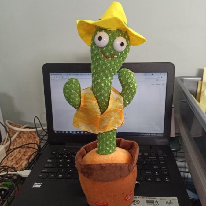 boneka kaktus goyang rekam / boneka kaktus bicara /boneka kaktus viral