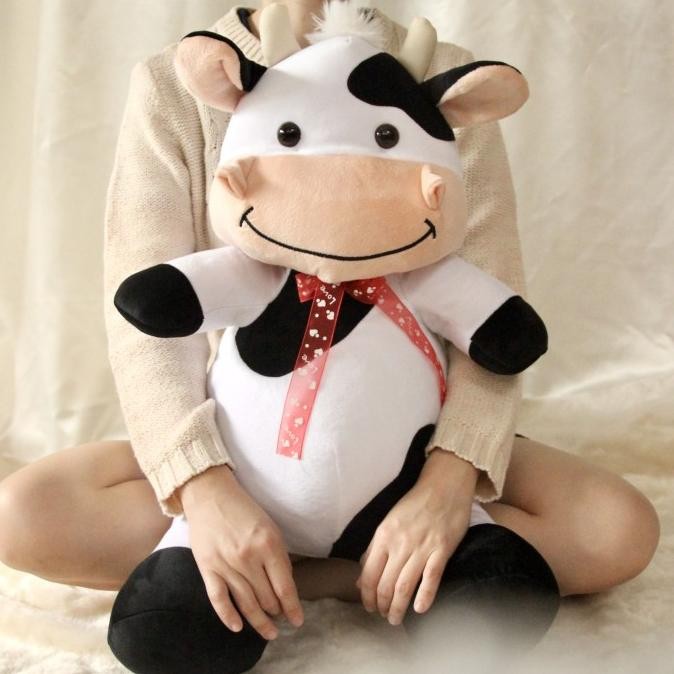 BONEKA KARAKTER BINATANG SAPI COW JUMBO BESAR MAINAN ANAK HADIAH LUCU
