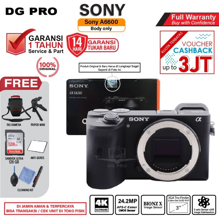 Sony A6600 / Sony 6600 A6600 / Sony 6600 Body Only Garansi Resmi