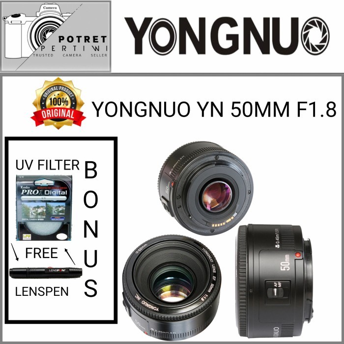 LENSA YONGNUO 50MM F1.8 / YONGNUO 50MM F1.8 / YN