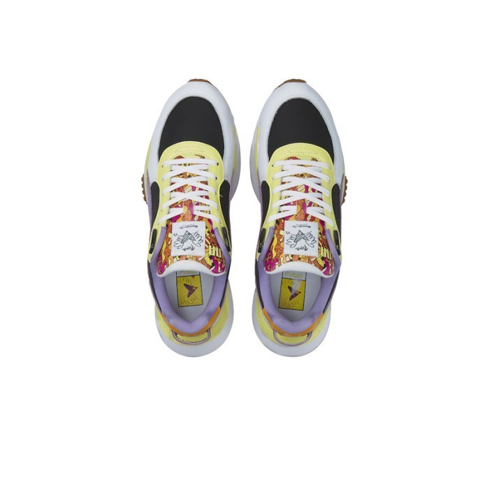 PUMA Wild Rider Romero Britto White Lime Sepatu Pria - 38109701 - Size 44.5