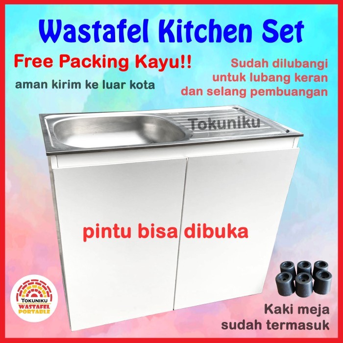Wastafel Cuci Piring Kitchen Set Kitchen Sink Wastafel Portable Dapur
