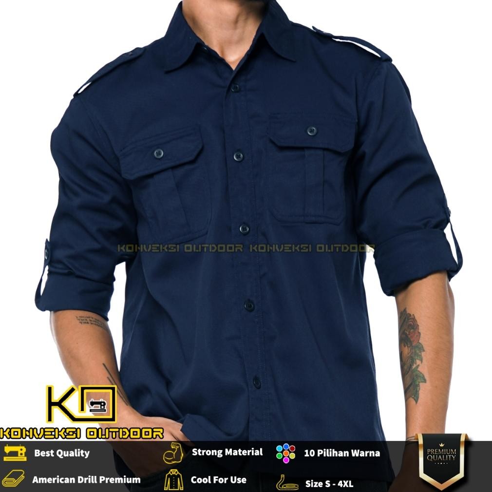 Eugenie Baju Kemeja Pdh Pdl Tactical Pria Wanita Lengan Panjang - Grosir Pakaian Seragam Dinas Warna