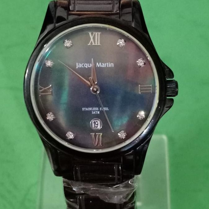 JACQUE MARTIN BLACK STEEL JAM WANITA Original