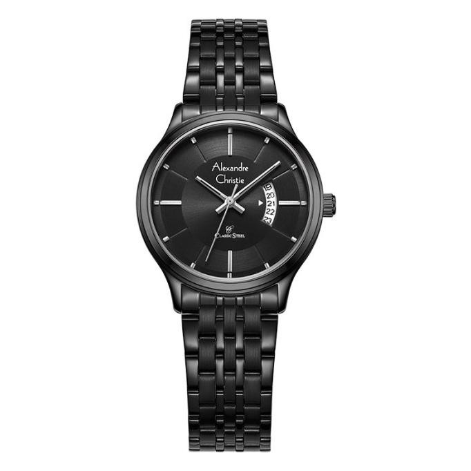 ALEXANDRE CHRISTIE AC 8678 AC8678 SILVER FONT PUTIH JAM TANGAN WANITA