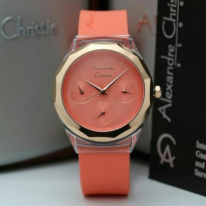 ALEXANDRE CHRISTIE AC2808 AC 2808 ORANGE JAM TANGAN WANITA ORIGINAL