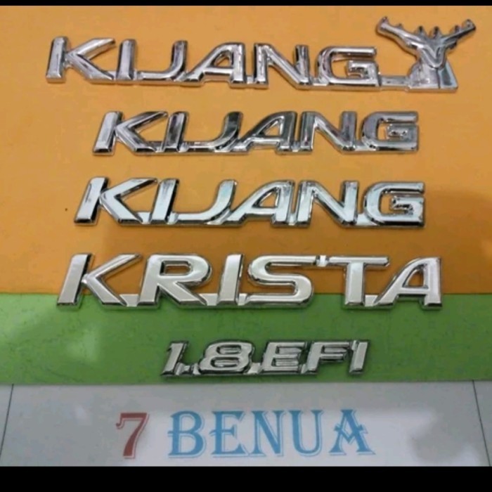 EMBLEM KIJANG KRISTA 1.8EFI CHROME