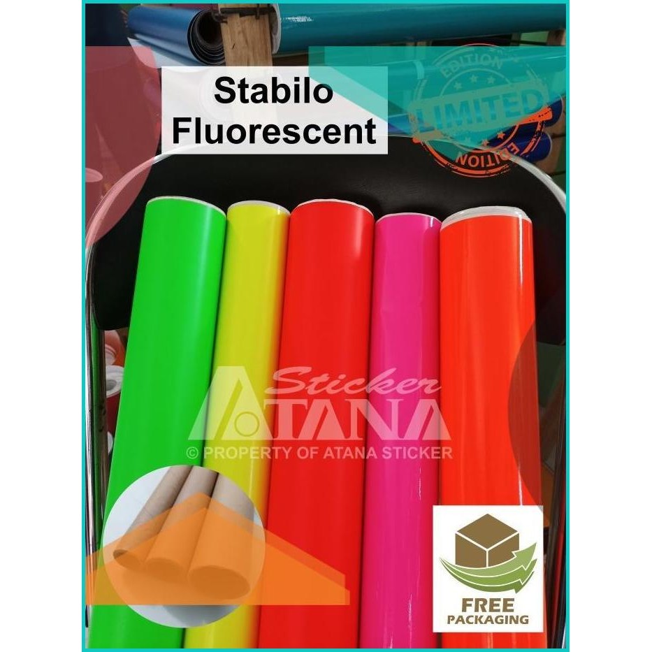 Skotlet Stabilo Stiker Fluorescent Decal Reflektif Nyala Motor Mobil