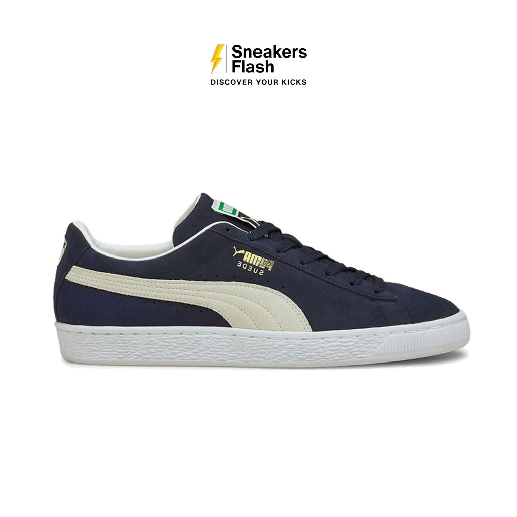 PUMA Suede Classic Xxi Peacoat Navy White Sepatu Sneakers Pria - 37491504 - Size 46