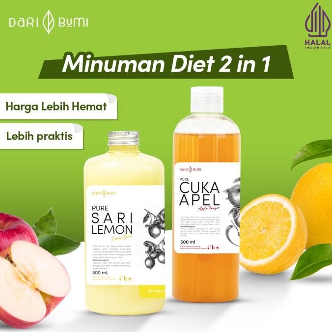 

Dari Bumi Paket 2 In 1 Minuman Diet Sehat Sari Lemon Halal Dan Cuka Apel