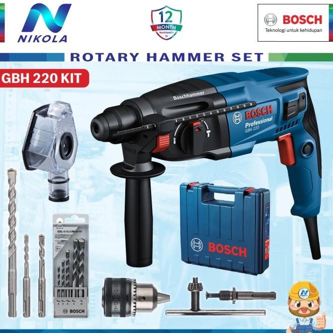 

Gbh 2-20 Bosch Rotary Hammer Hammer Drill Bor Bobok Beton Gbh 220 Original Dan Terpercaya