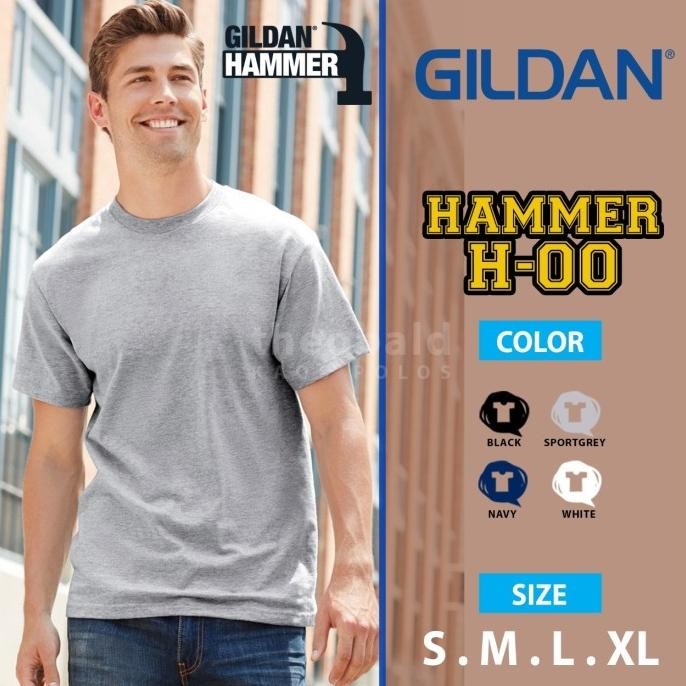 

Kaos Polos Gildan Hammer Color H-00 Size S-Xl Original Dan Terpercaya