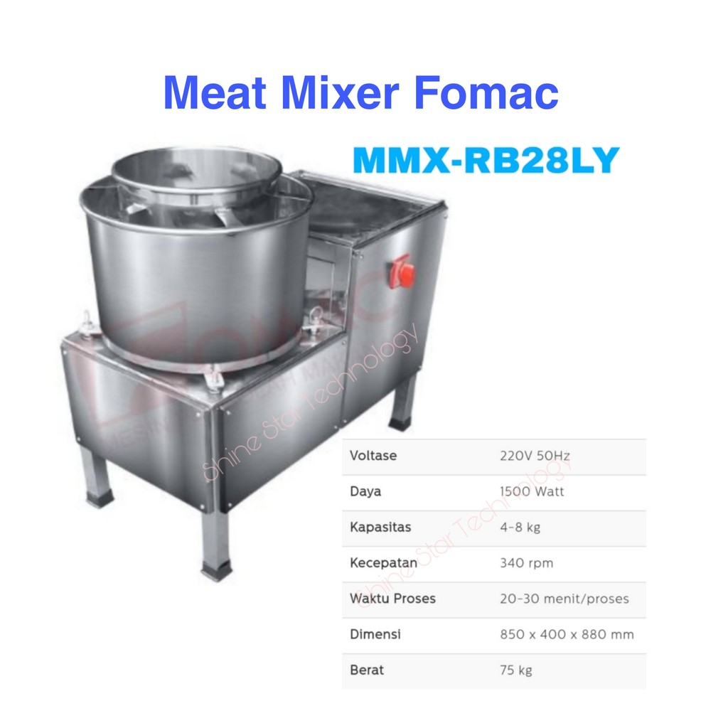 Mesin Aduk Adonan Bakso Meat Mixer Fomac MMX-RB28LY Mesin Pembuat Adonan Bakso