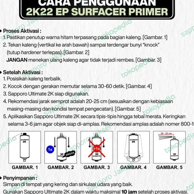 Sapporo Ultimate 2K22 Epoxy Primer Surf / 250Ml / Epoxy 2K Sapporo