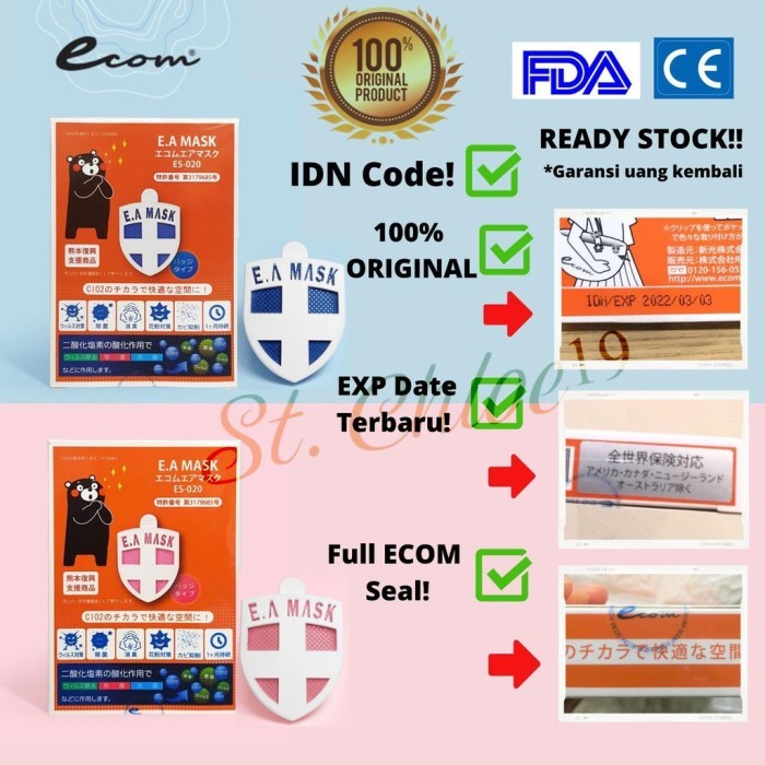 TERMURAH - ANTI VIRUS EA MASK ORIGINAL JAPAN / EA MASK FDA