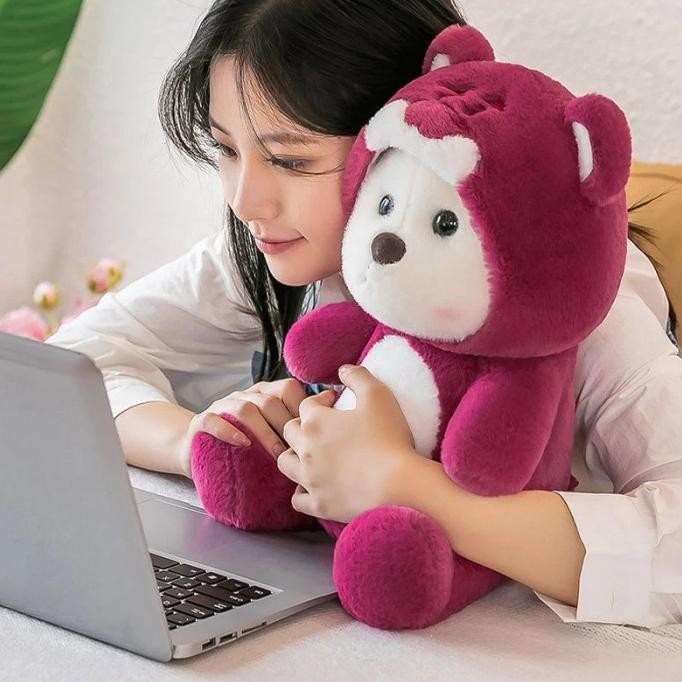 Boneka Lotso Bear Hoodie Boneka Cozy Bear Teddy Bear Hoodie