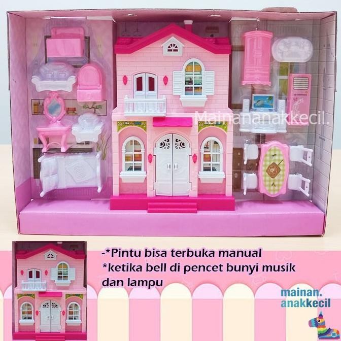 MAINAN ANAK PEREMPUAN RUMAH RUMAHAN BERTINGKAT PLAY HOUSE SET TOYS