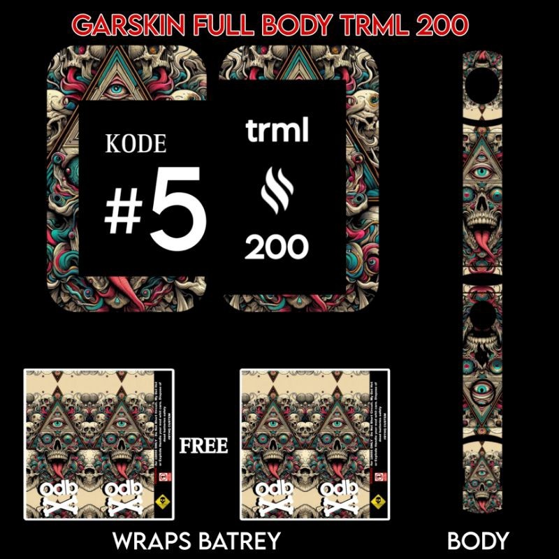 

Wrap* Stiker Vnil T200 Trml Kode 5 Wrap Skin Stiker Garksin CUSTOM Gratis (2pcs)