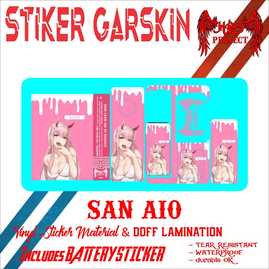 

Wrap* Stiker San Aio Best Seller Bonus Batterai Type 1 Wrap Skin Stiker Garksin CUSTOM Gratis (2pcs)